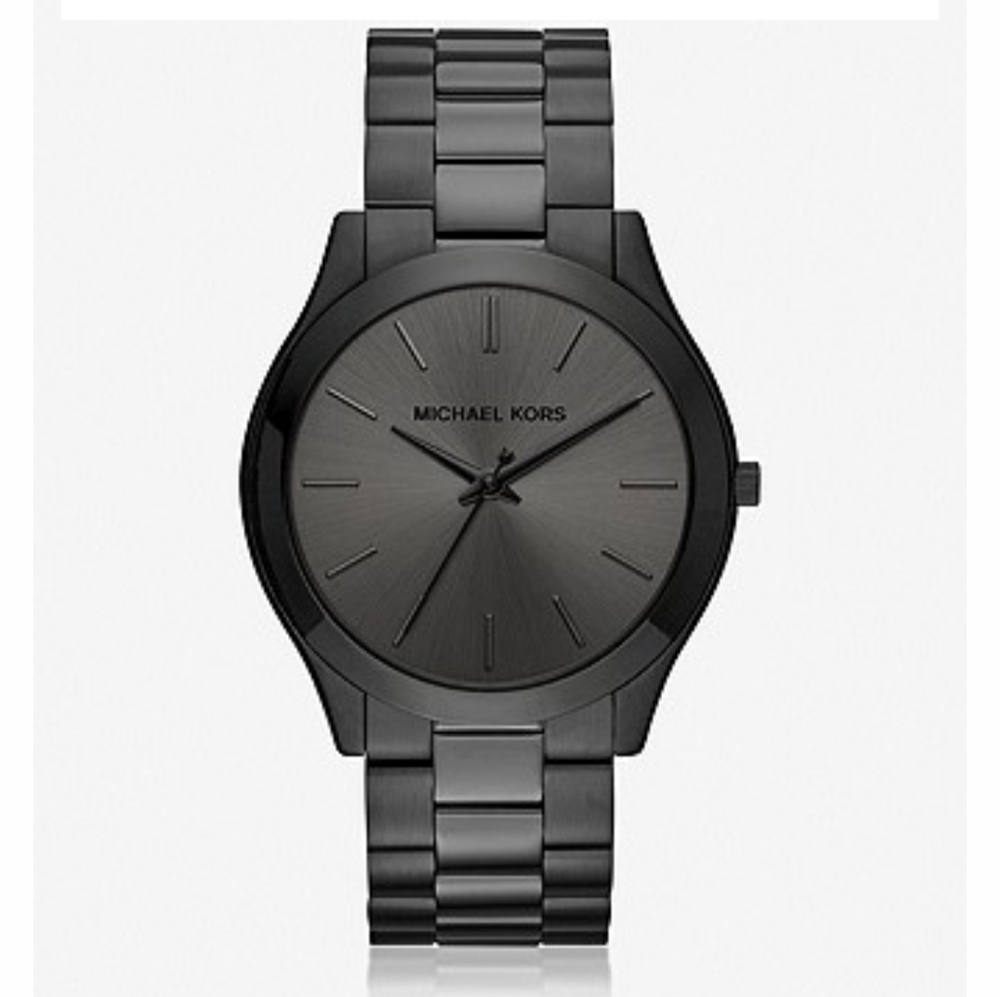 Michael Kors Oversized Slim Runway Black Tone Watch Style MK8507